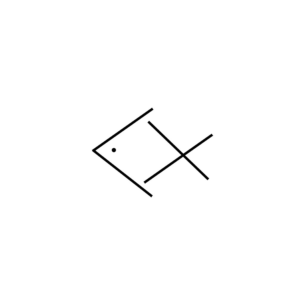 简约线条鱼形logo设计