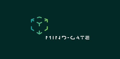 Mind-Gate Logo设计:简洁现代的思维链接