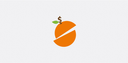 橙色水果logo设计:创意与实用兼具