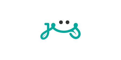 简洁微笑脸logo设计
