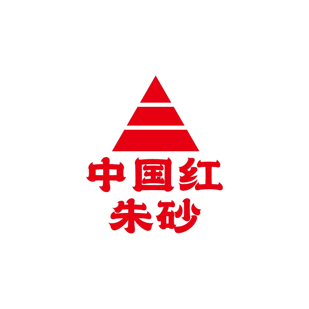 红色三角形中国风logo设计