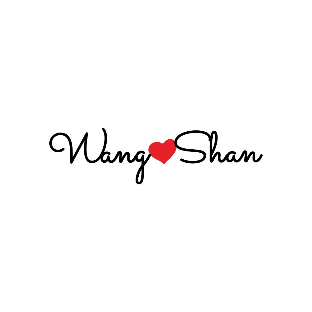 Wang Shan Logo设计:简洁心形元素