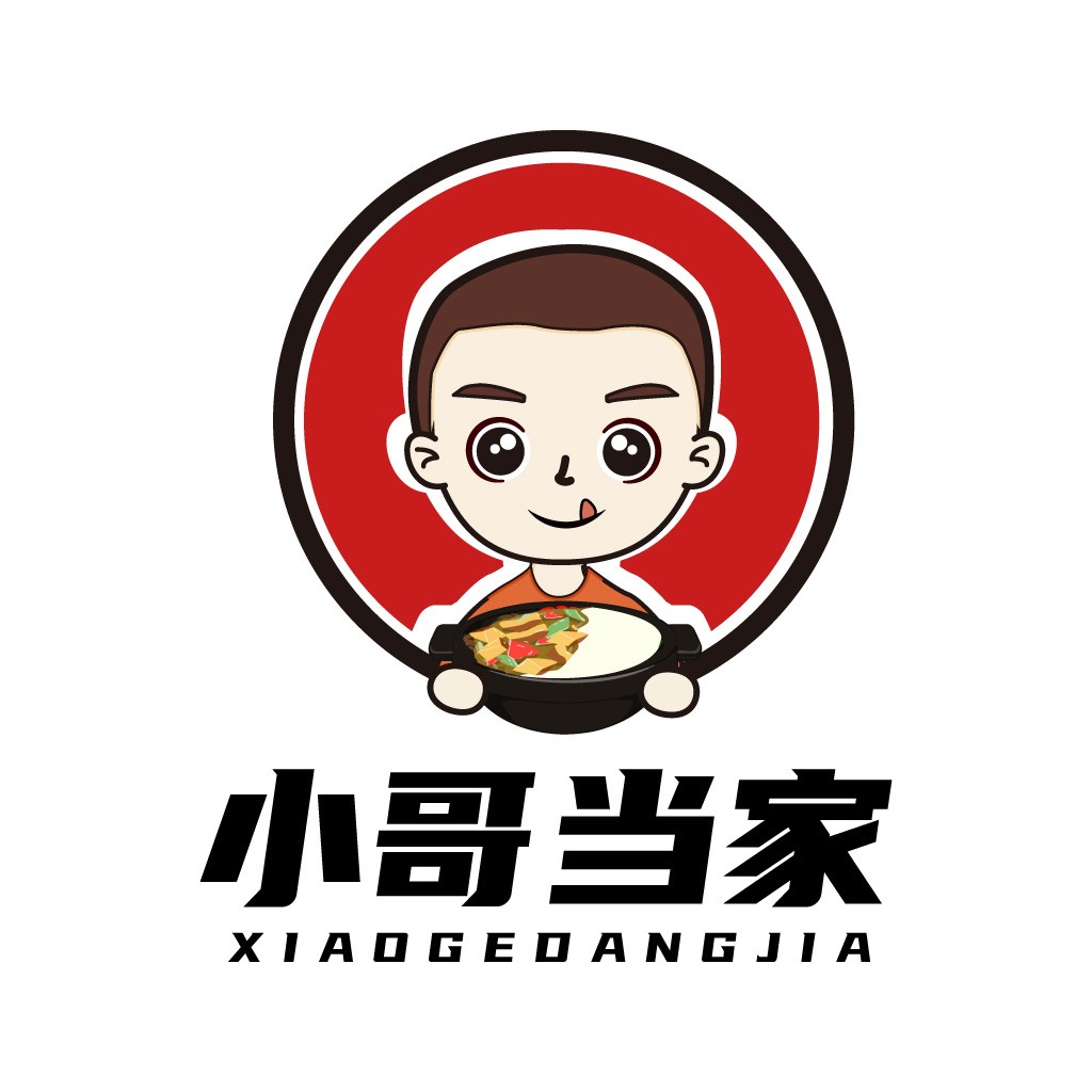 卡通人物美食logo设计