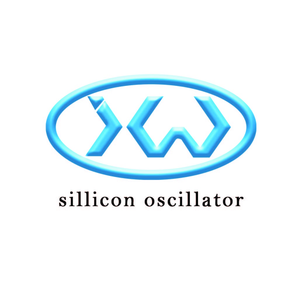 蓝色椭圆形硅晶振荡器logo设计