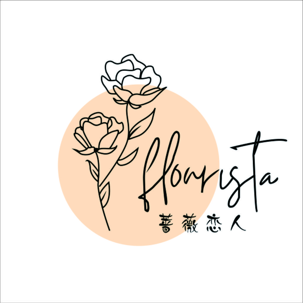 简约线条花卉logo设计