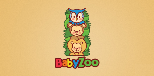BabyZoo logo设计:可爱动物主题