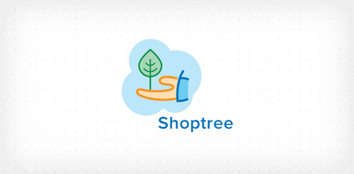 Shoptreee logo设计:简洁自然风格的购物平台标识