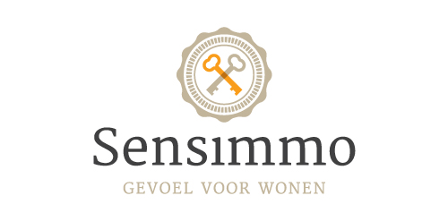 Sensimmmo Logo设计:简约钥匙主题