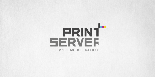 简约现代风格的Print Serve Logo设计