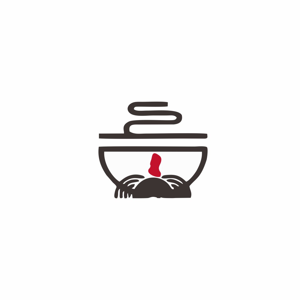 热气腾腾的美食logo设计