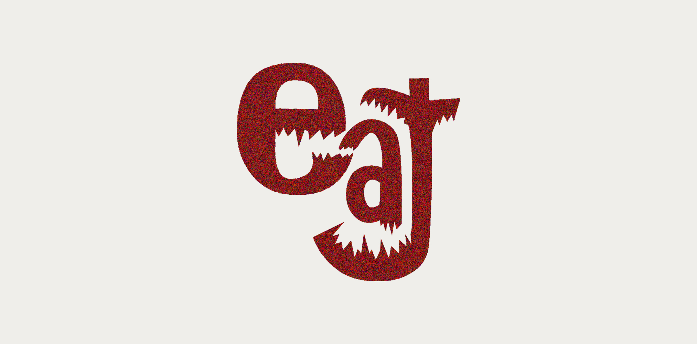 创意红色字母'eat'标志设计