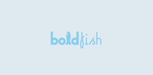蓝色简洁风boldfish logo设计
