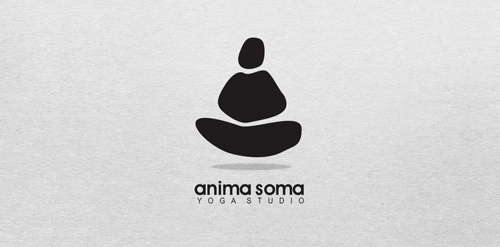 简约风格瑜伽工作室logo设计