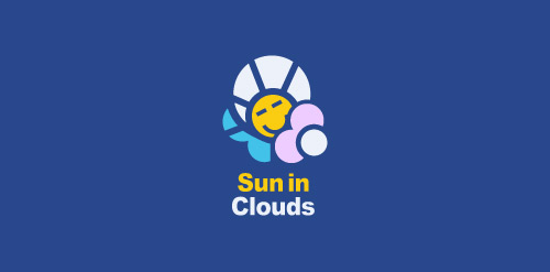 太阳与云朵logo设计