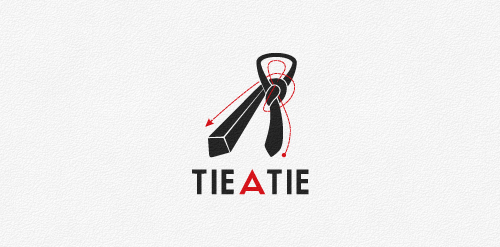 简洁时尚的领带logo设计