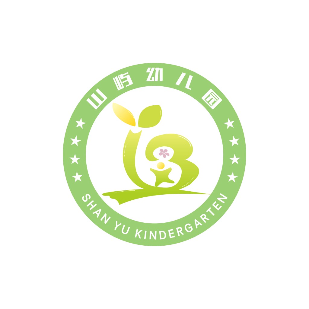 幼儿园logo设计：绿色自然风格