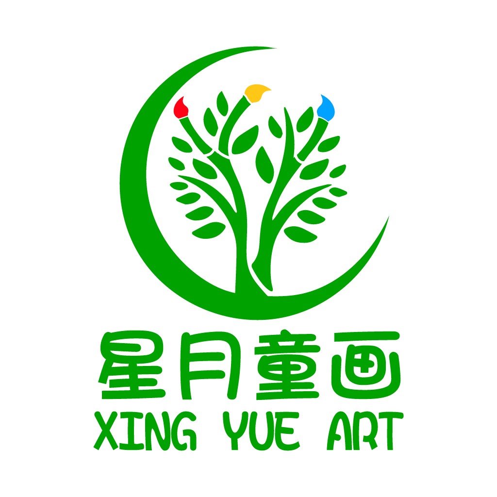 绿色艺术树形logo设计