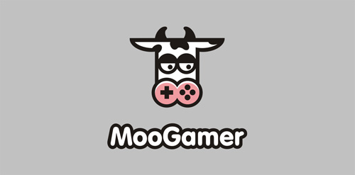 MooGamer Logo设计:牛与游戏的创意结合