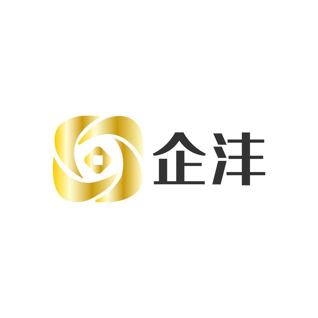 金色玫瑰花形logo设计