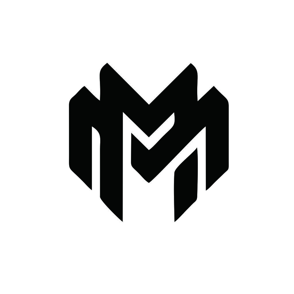 简约几何字母M标志设计