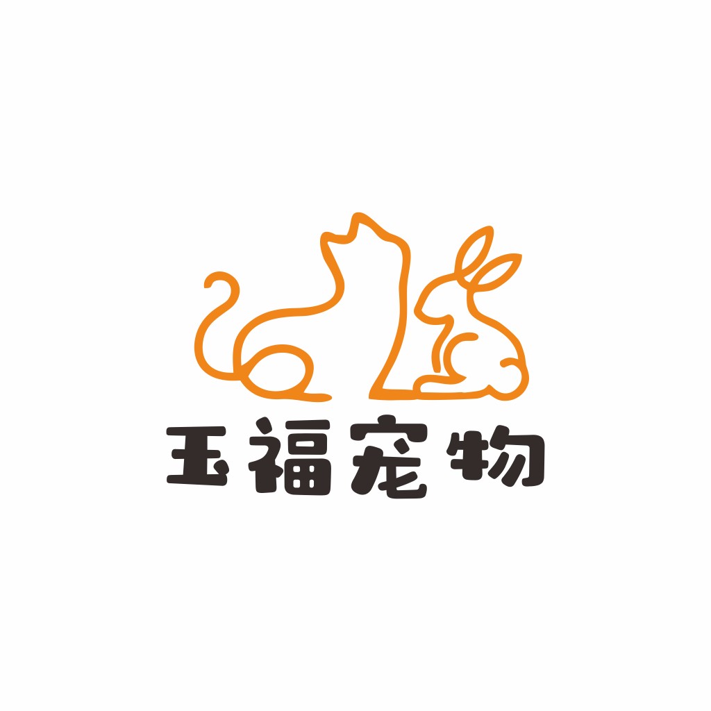 宠物logo设计:猫兔结合的创意标识