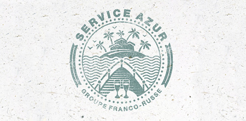 Service Azur Logo设计:优雅度假风