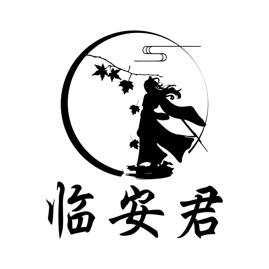 武侠风logo设计：月夜弓箭侠士