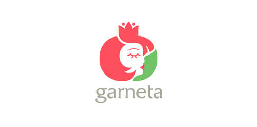 Garneta Logo设计:创意女性形象标识