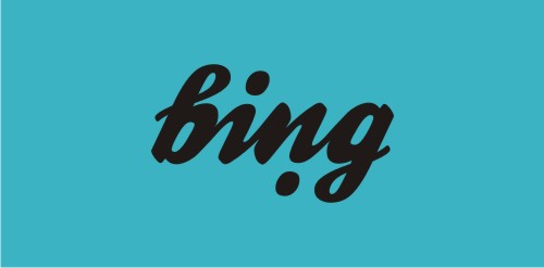 Bing Logo设计：简洁现代字体与蓝色背景的结合