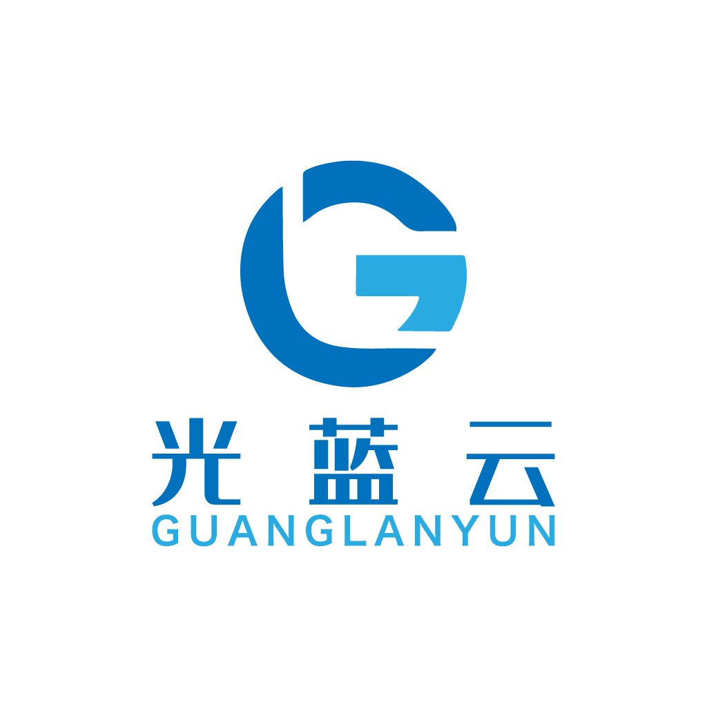 蓝色科技感字母G logo设计