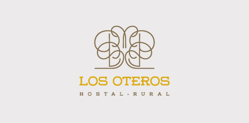 简约自然风乡村旅馆Logo设计