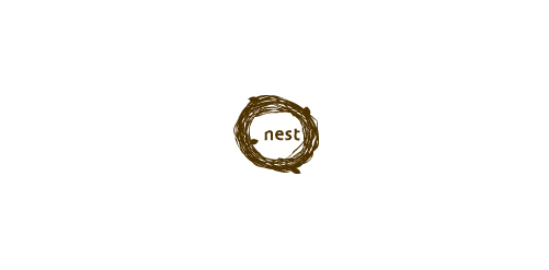 自然鸟巢logo设计
