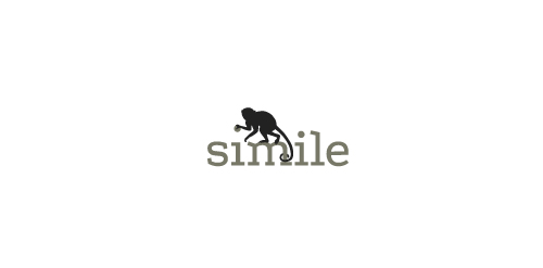 微笑的猴子logo设计