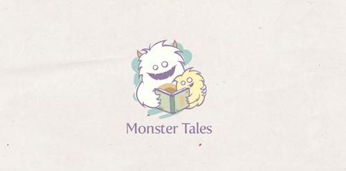 可爱卡通风格的Monster Tales logo设计