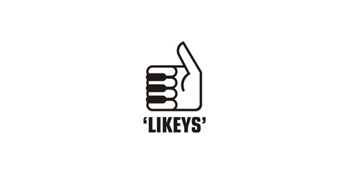 简洁手势图标logo设计