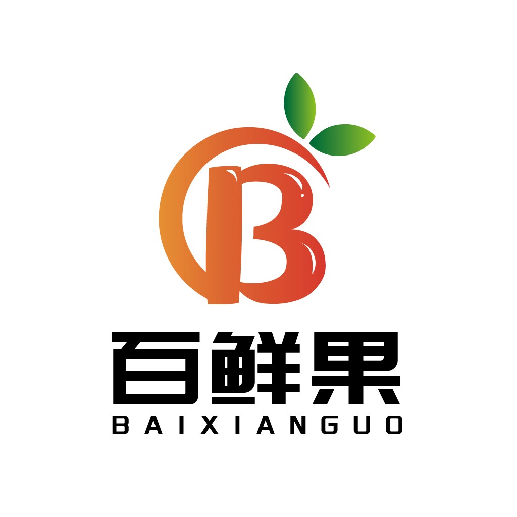 百鲜果logo设计：创意水果品牌标识