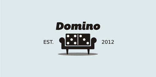 Domino Logo设计:简约沙发图形与数字创意