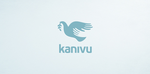 简约蓝鸟logo设计