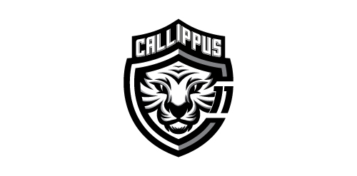 Callippus logo设计:老虎头盾牌标志