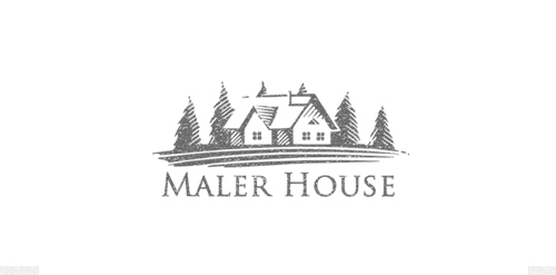 简约自然风格的Maler House Logo设计