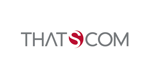 现代简约风格的That's Com公司logo设计