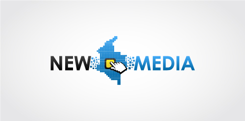 新媒体logo设计:像素风格与鼠标指针结合
