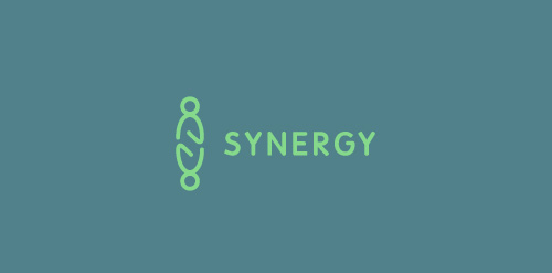 Synergy Logo设计:简洁线条与和谐共生