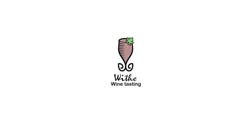 Withe葡萄酒品鉴logo设计