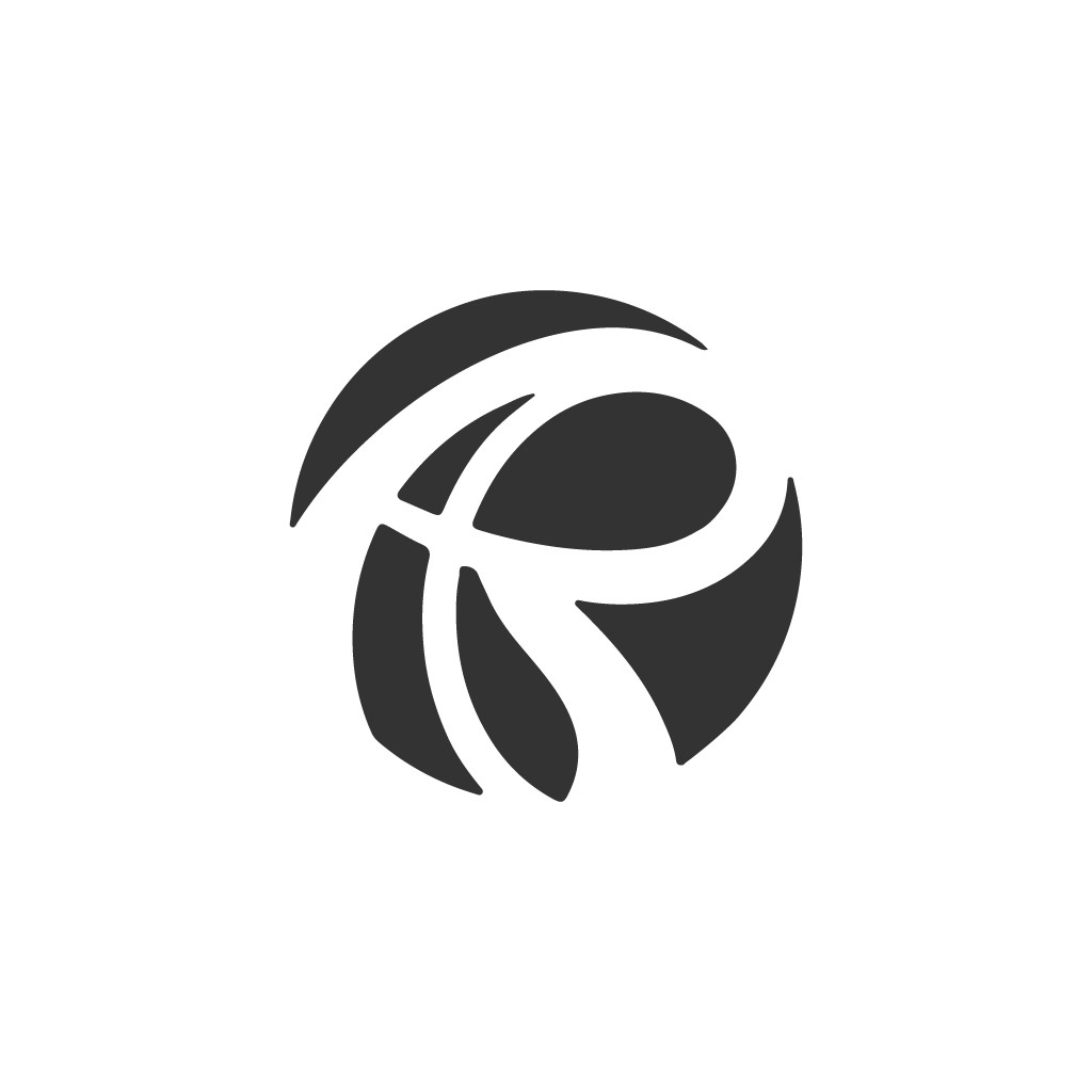 简洁抽象的篮球logo设计