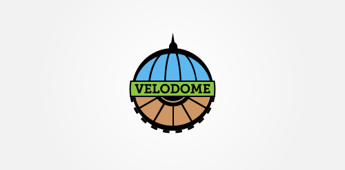 Velodome Logo设计:动感自行车运动标识