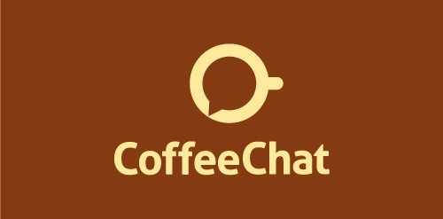CoffeeChat logo设计:简约咖啡对话