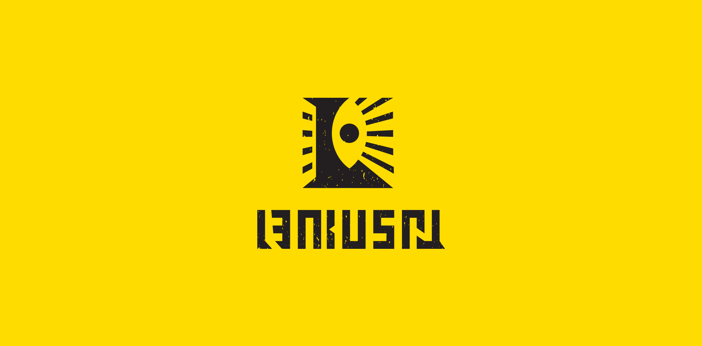 简洁现代的黄色背景logo设计