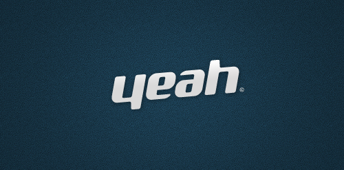 简洁现代的'yeah'品牌logo设计