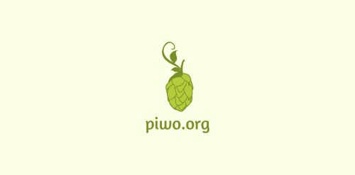 啤酒花主题的简约logo设计